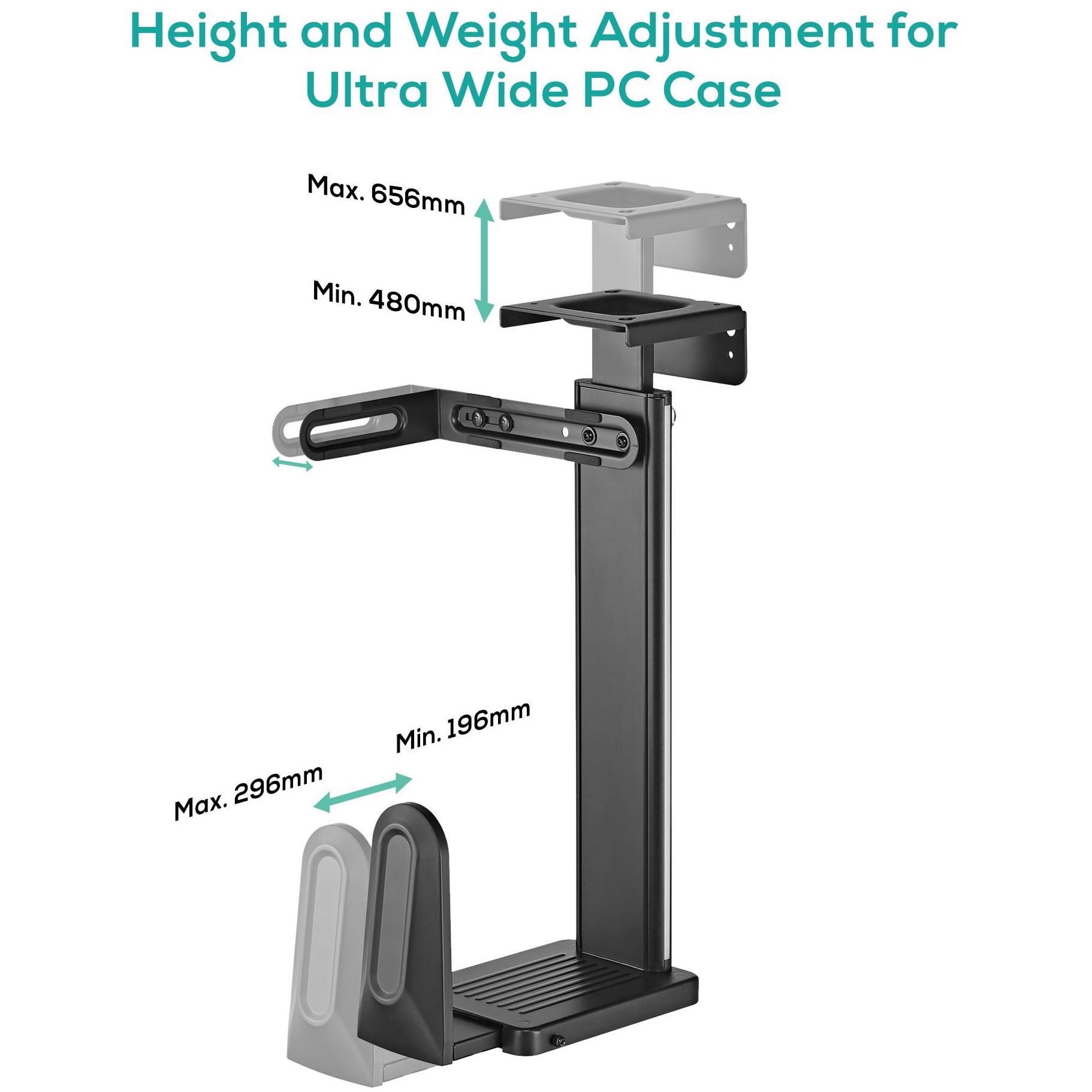 A large main feature product image of EX-DEMO mbeat Activiva Ultra-Wide Adjustable Wall & Under-Desk PC Mount