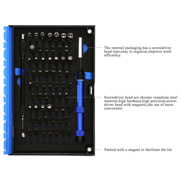 A large main feature product image of EX-DEMO King'sdun 63 in 1 Screwdriver Tool Set for PC & Mobile