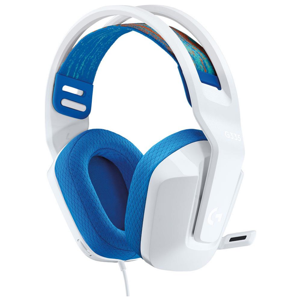 A large main feature product image of EX-DEMO Logitech G335 Wired Gaming Headset - White