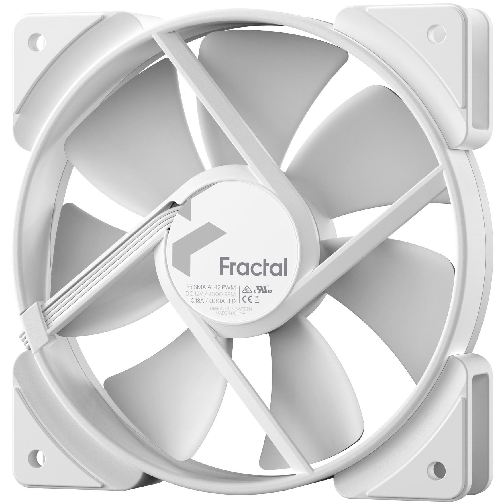 A large main feature product image of EX-DEMO Fractal Design Prisma AL-12 ARGB 120mm PWM Fan (White)