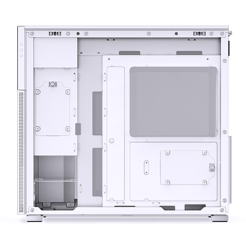 A large main feature product image of EX-DEMO Jonsbo D41 MESH 35.4L Compact ATX Case w/ LCD (White)