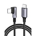A product image of EX-DEMO UGREEN USB 2.0 Type-C to Type-C 90 Degree 60W PD Braided Cable (2m)