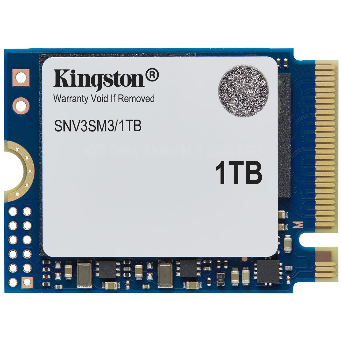 A large main feature product image of EX-DEMO Kingston NV3 PCIe Gen4 NVMe M.2 2230 SSD - 1TB