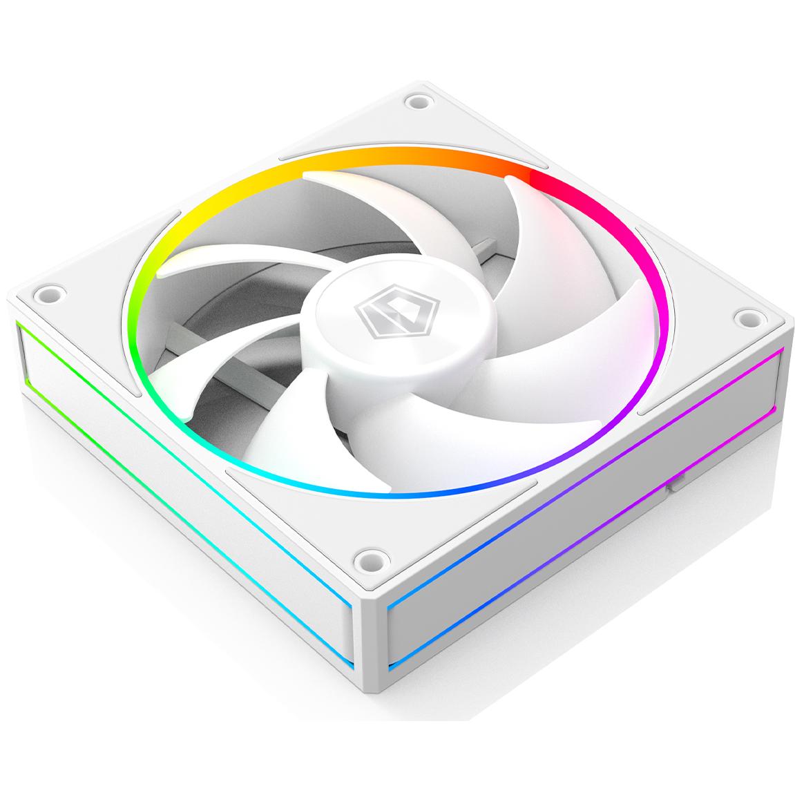 A large main feature product image of EX-DEMO ID-COOLING AF Series 120mm ARGB Performance PWM Fan 3-Pack (White)