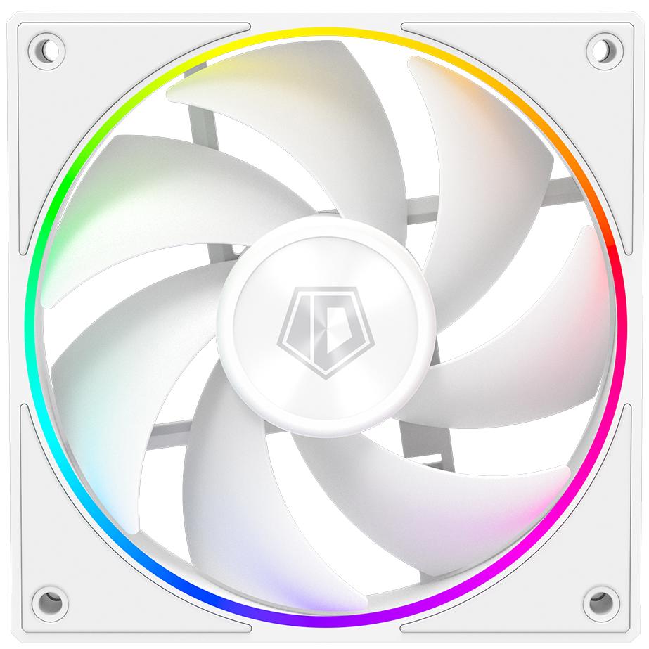 A large main feature product image of EX-DEMO ID-COOLING AF Series 120mm ARGB Performance PWM Fan (White)