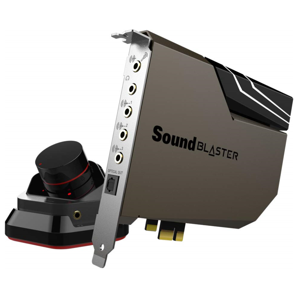 A large main feature product image of EX-DEMO Creative Sound Blaster AE-7 Hi-Res PCI-e Dac and Amp Sound Card 