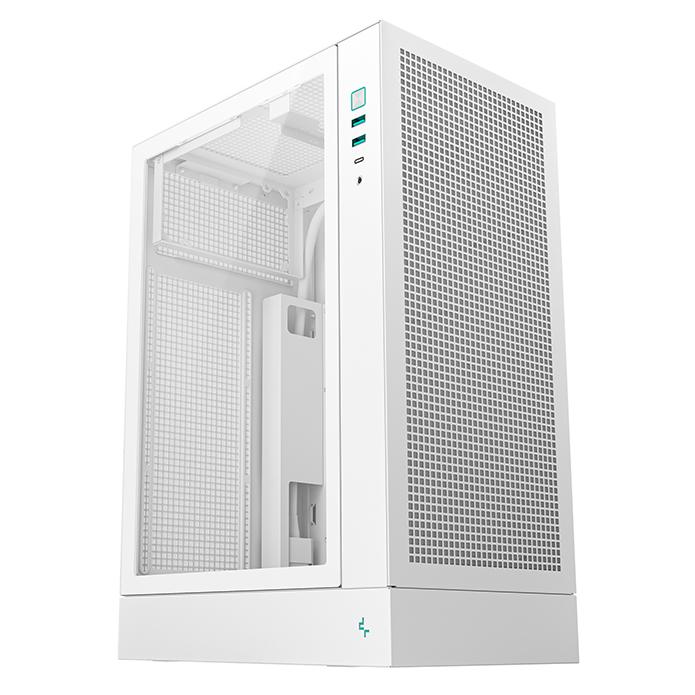 A large main feature product image of DeepCool CH170 PLUS Micro Tower Case (White)