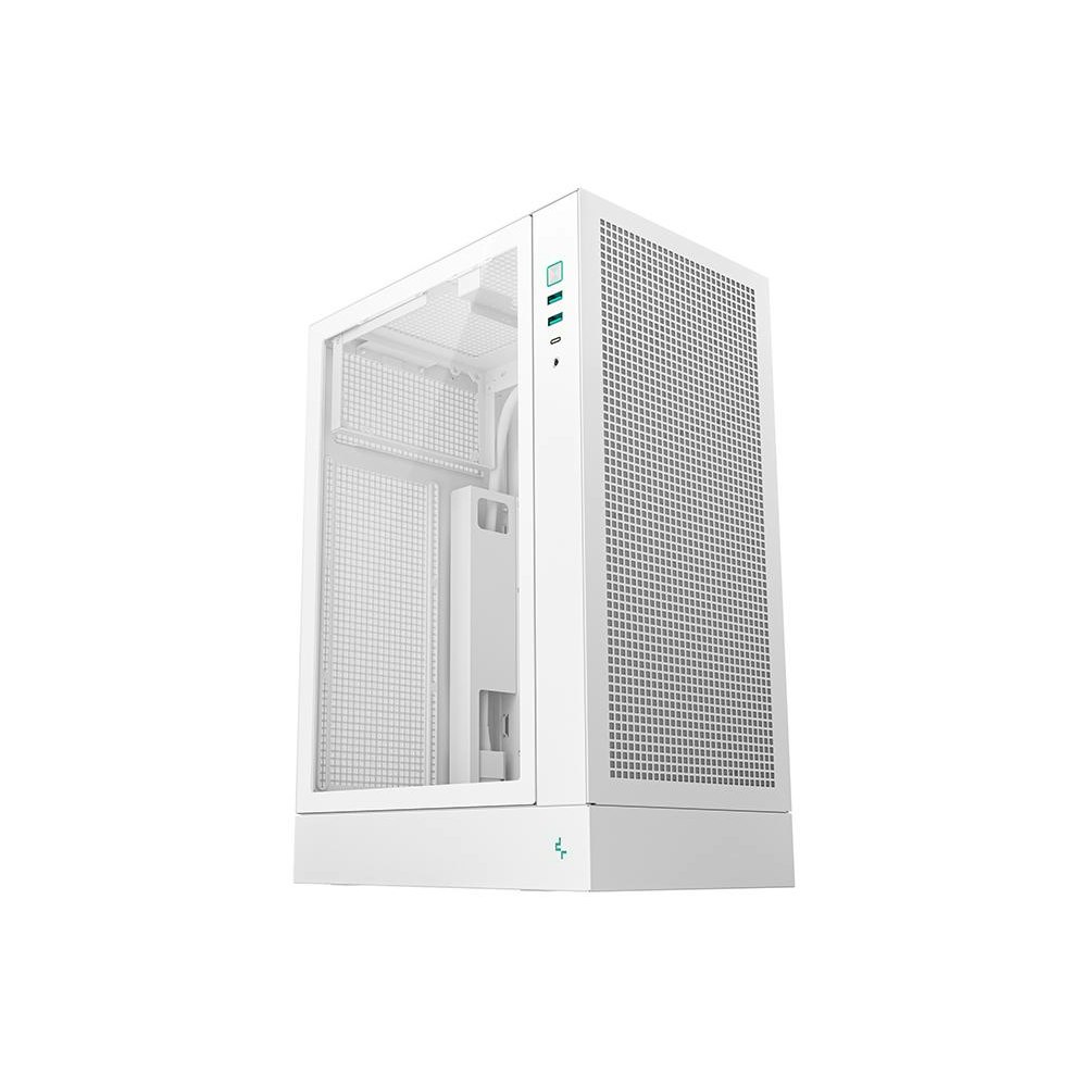A large main feature product image of DeepCool CH170 PLUS Micro Tower Case (White)