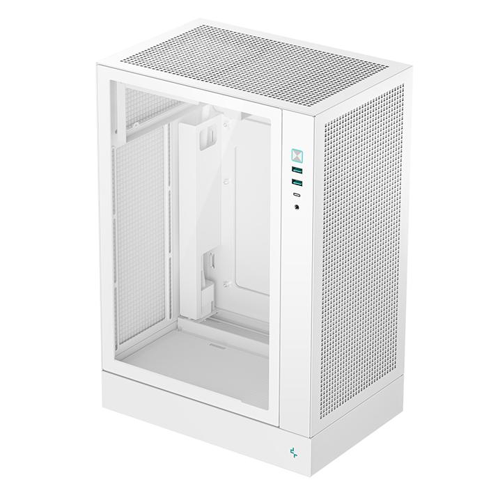 A large main feature product image of DeepCool CH170 PLUS Micro Tower Case (White)