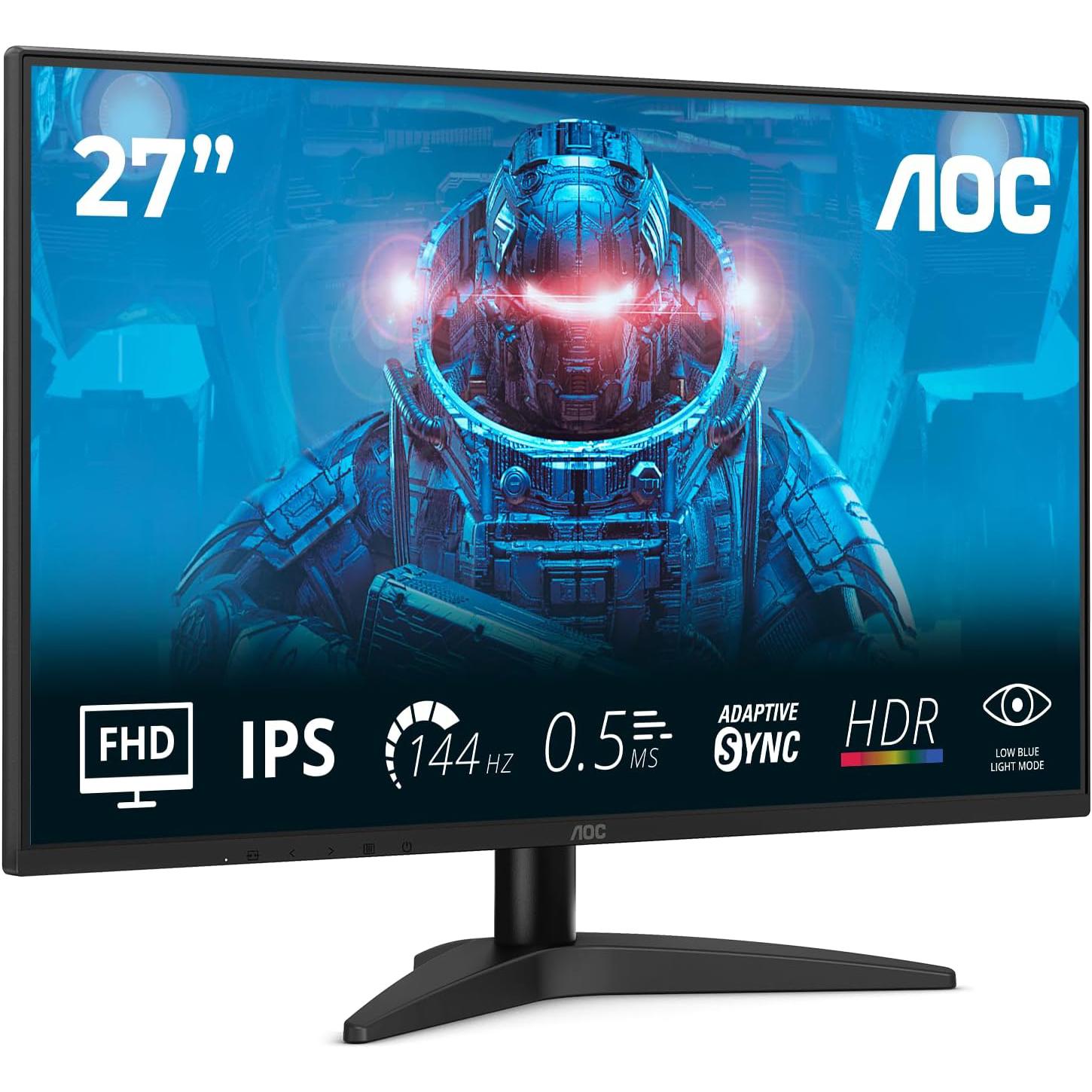 A large main feature product image of #PCR AOC 27B36X - 27" 1080p 144Hz IPS Monitor