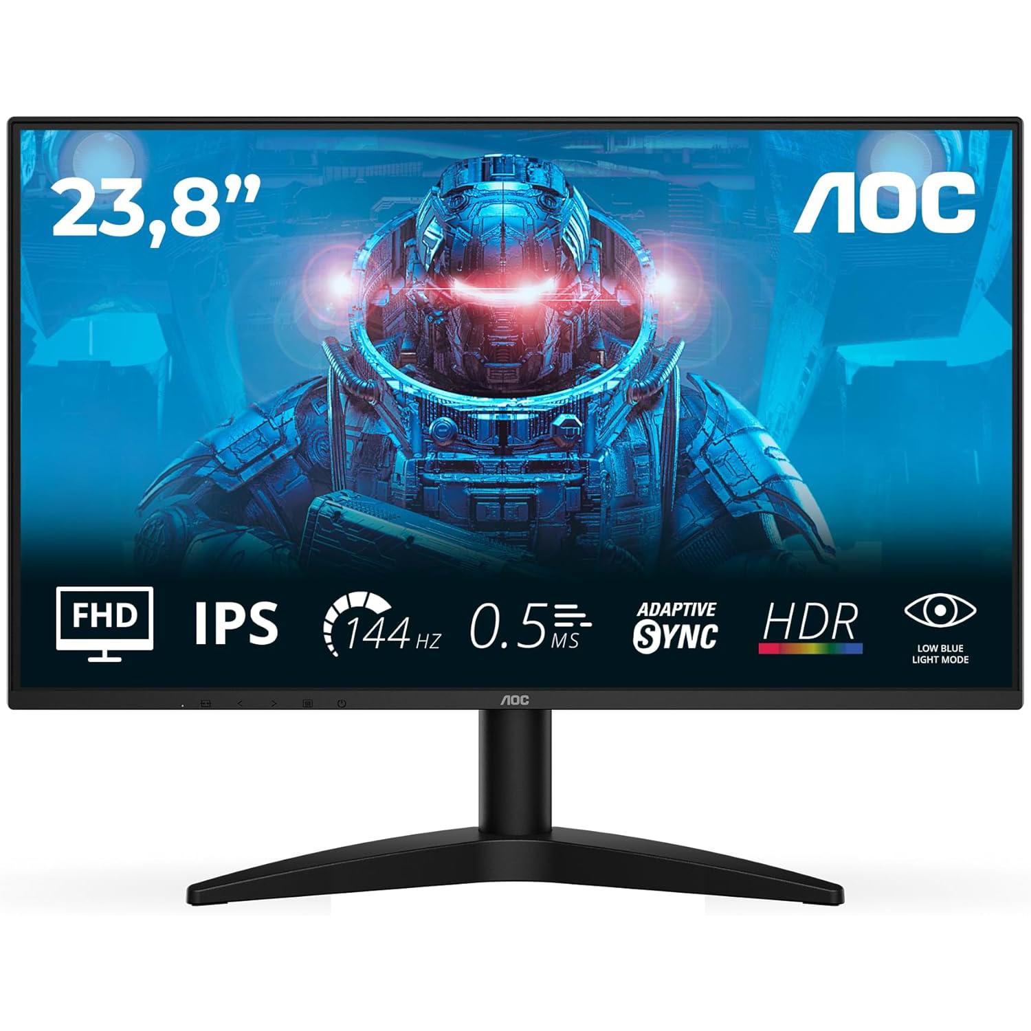 A large main feature product image of AOC 24B36X - 24" 1080p 144Hz IPS Monitor