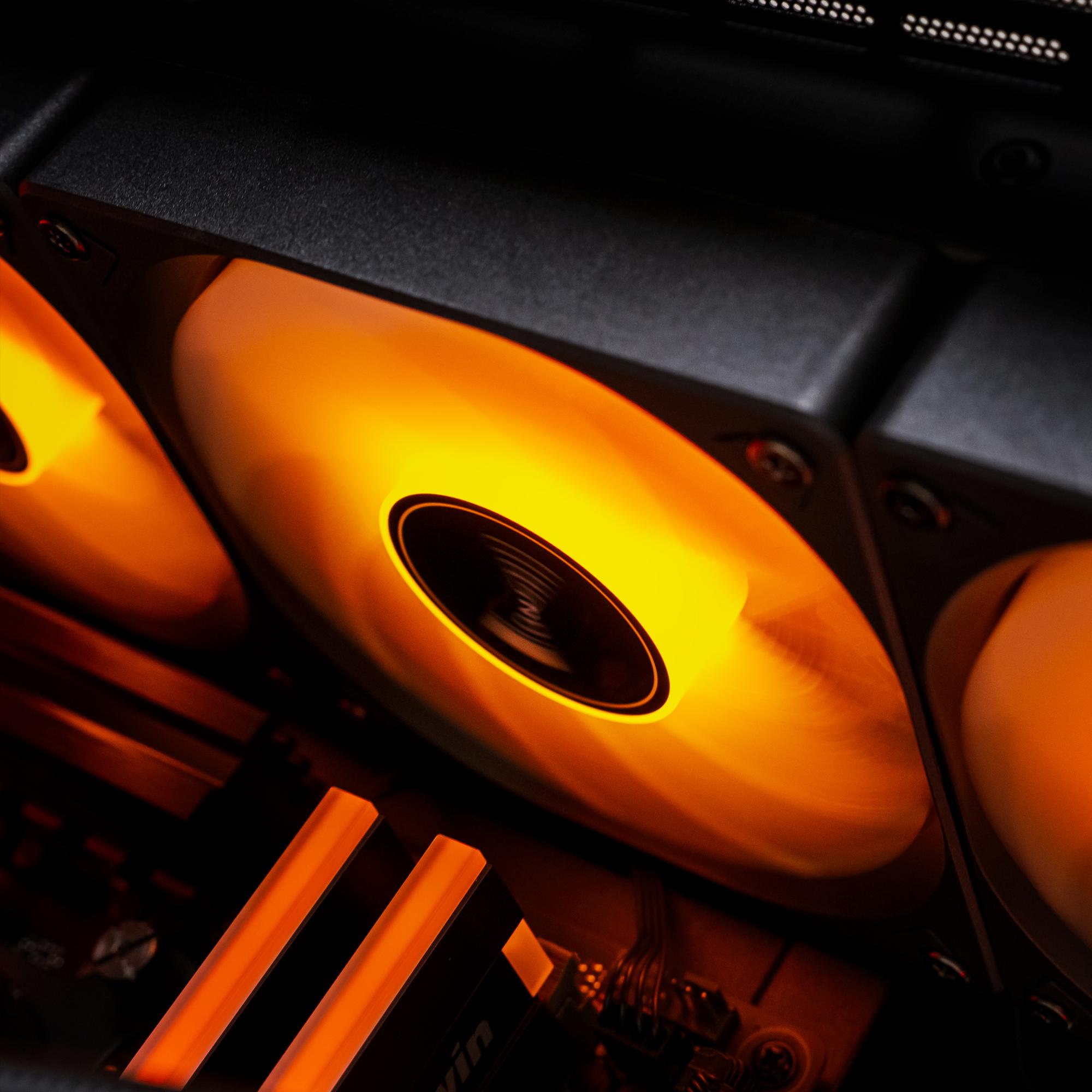 A large main feature product image of PLE Inferno RX 7900 XTX Prebuilt Ready To Go Gaming PC