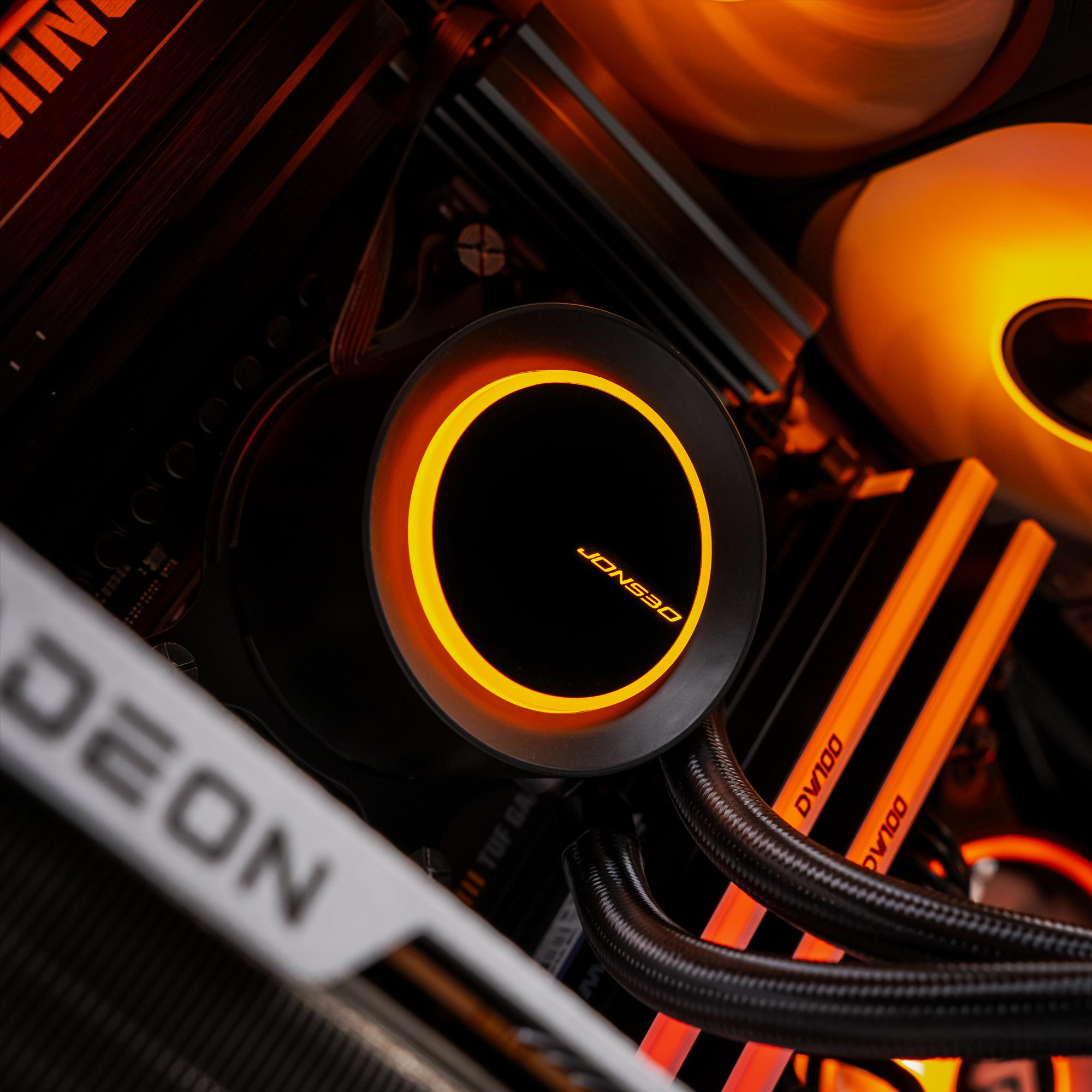 A large main feature product image of PLE Inferno RX 7900 XTX Prebuilt Ready To Go Gaming PC