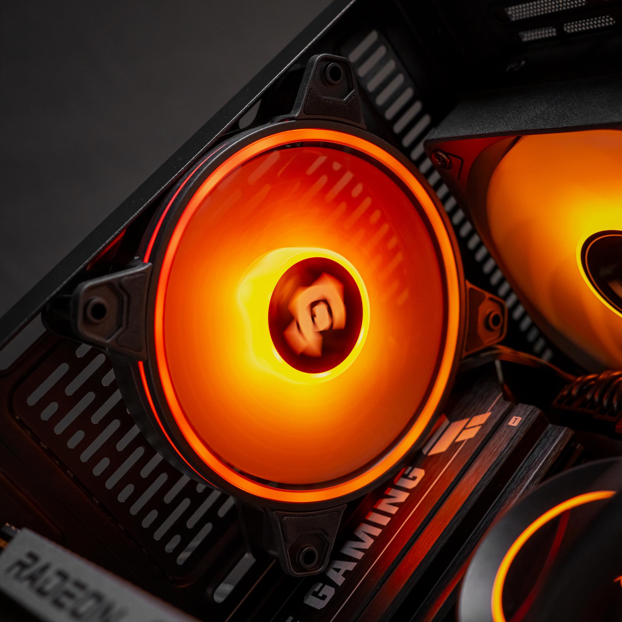 A large main feature product image of PLE Inferno RX 7900 XTX Prebuilt Ready To Go Gaming PC