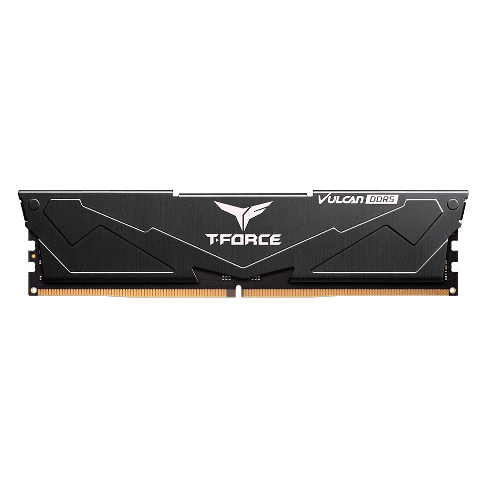 A large main feature product image of TEAM T-Force Vulcan 8GB Single (1x8GB) DDR5-5200 C40