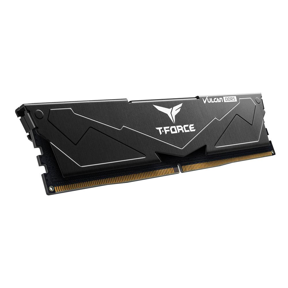 A large main feature product image of TEAM T-Force Vulcan 8GB Single (1x8GB) DDR5-5200 C40