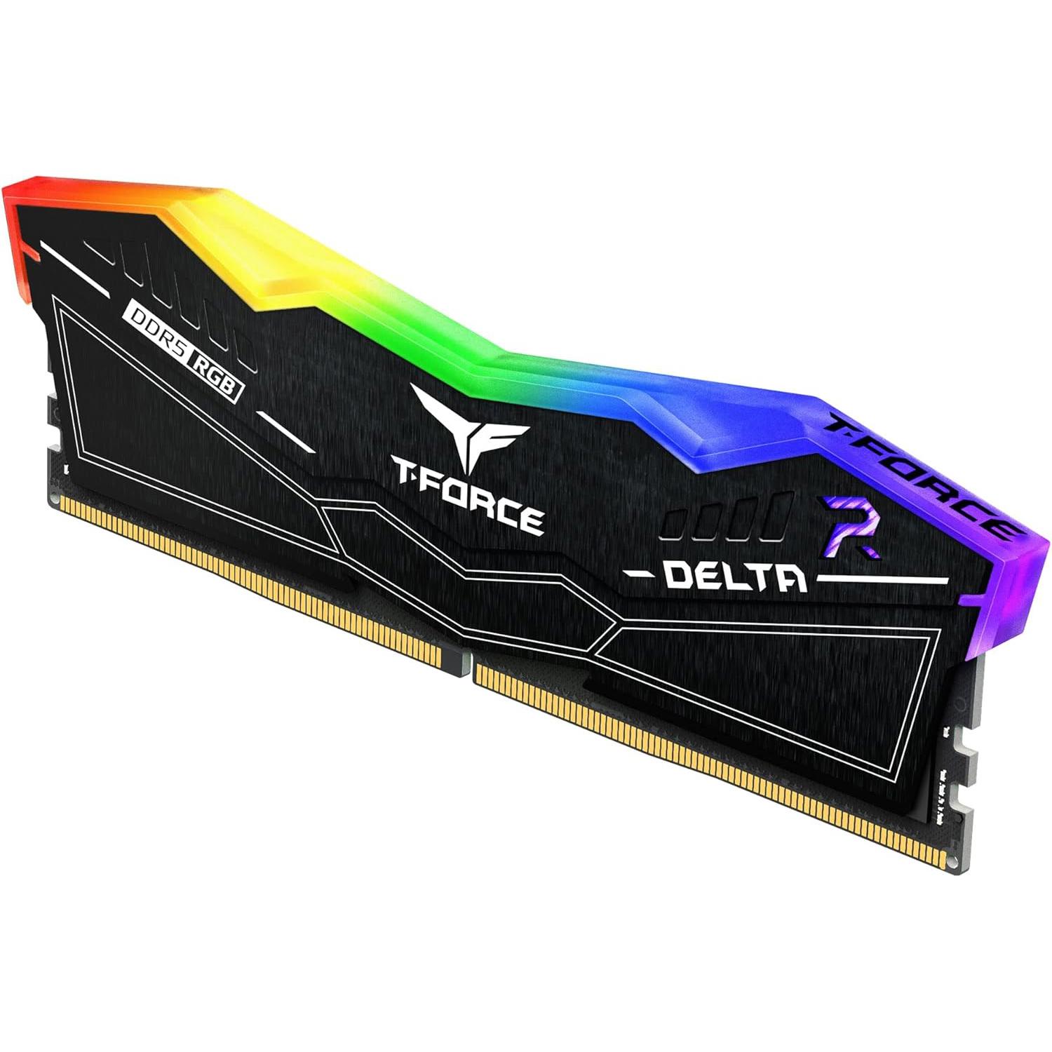 A large main feature product image of TEAM Delta RGB 32GB Kit (2x16GB) DDR5-5200 C40