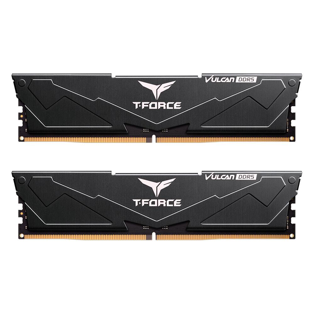A large main feature product image of TEAM T-Force Vulcan 32GB Kit (2x16GB) DDR5-5200 C40