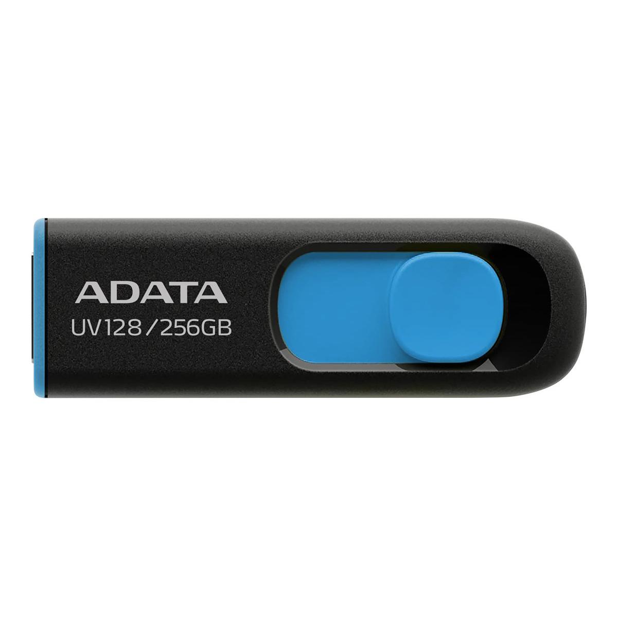 A large main feature product image of ADATA UV128 USB 3.2 Gen 1 Type-A Flash Drive - 256GB