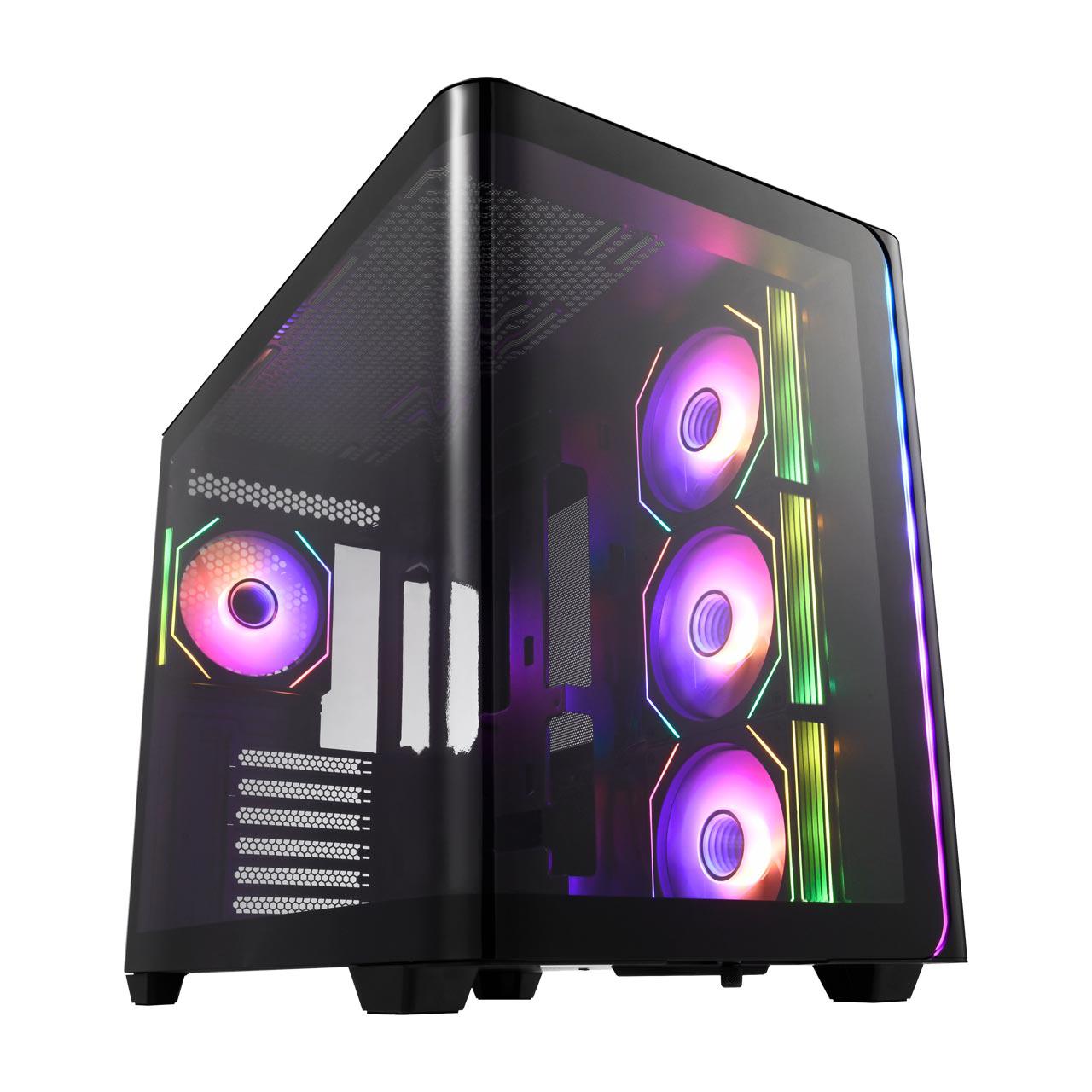 A large main feature product image of FSP M580 ZenFAN Edition - Mid Tower Dual-Chamber Case (Black)