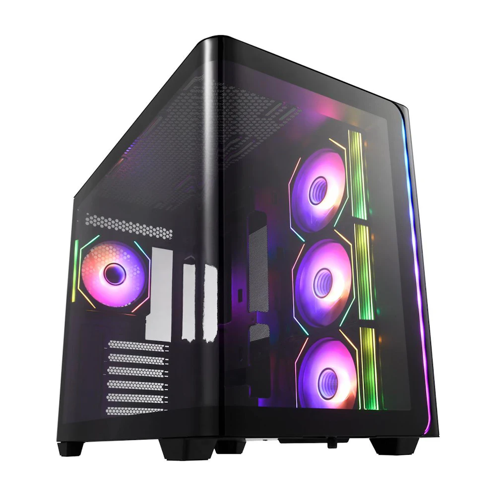 A large main feature product image of FSP M580 ZenFAN Edition - Mid Tower Dual-Chamber Case (Black)