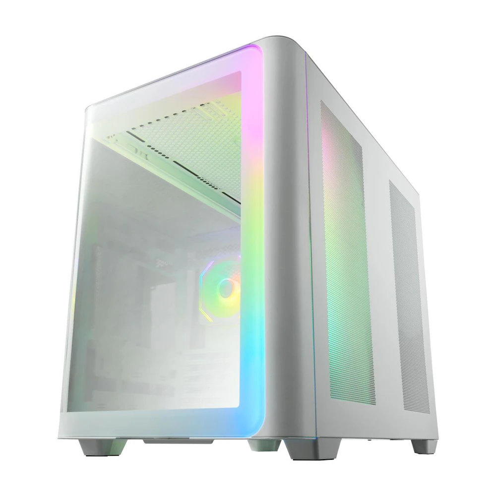 A large main feature product image of FSP M580 ZenFAN Edition - Mid Tower Dual-Chamber Case (White)