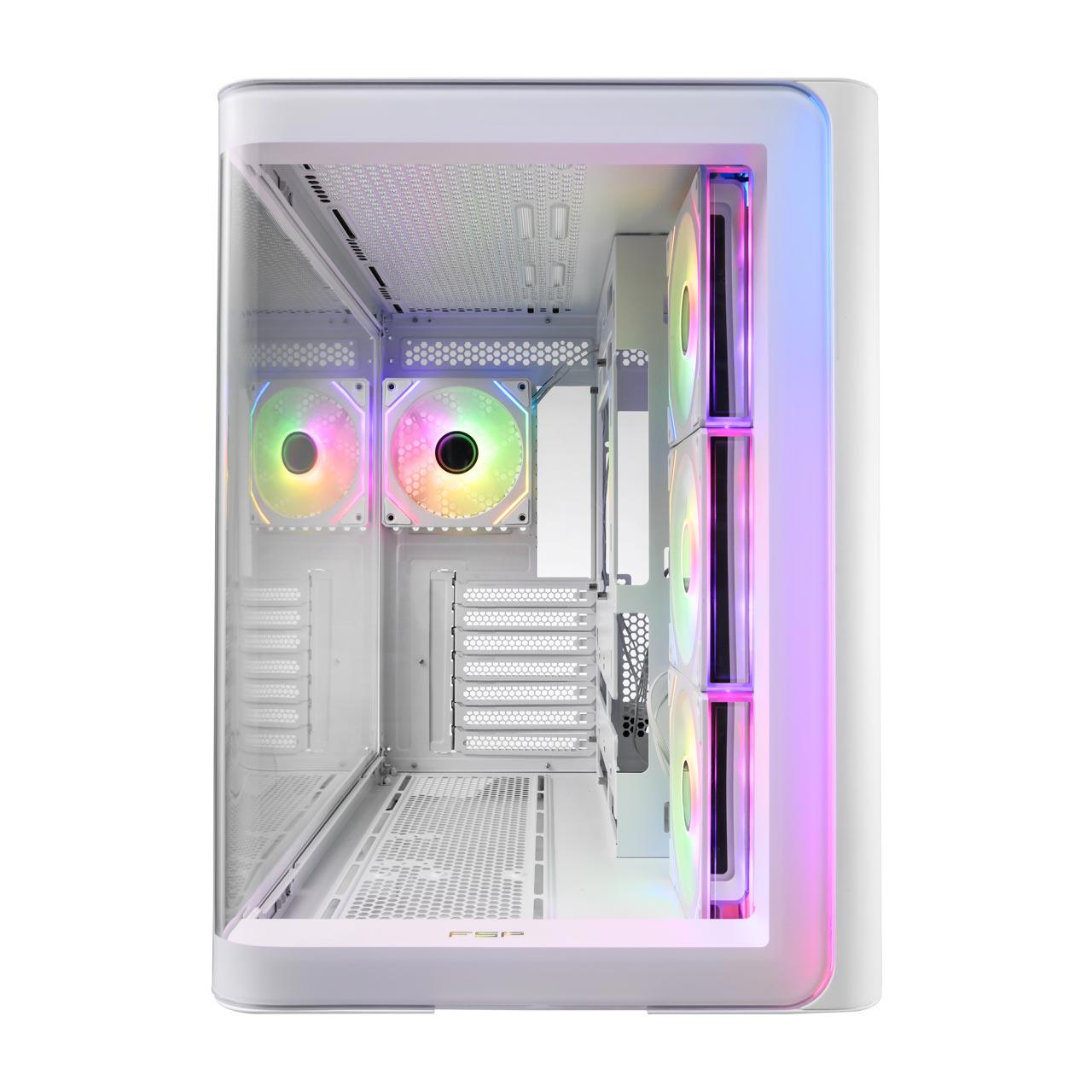 A large main feature product image of FSP M580 ZenFAN Edition - Mid Tower Dual-Chamber Case (White)