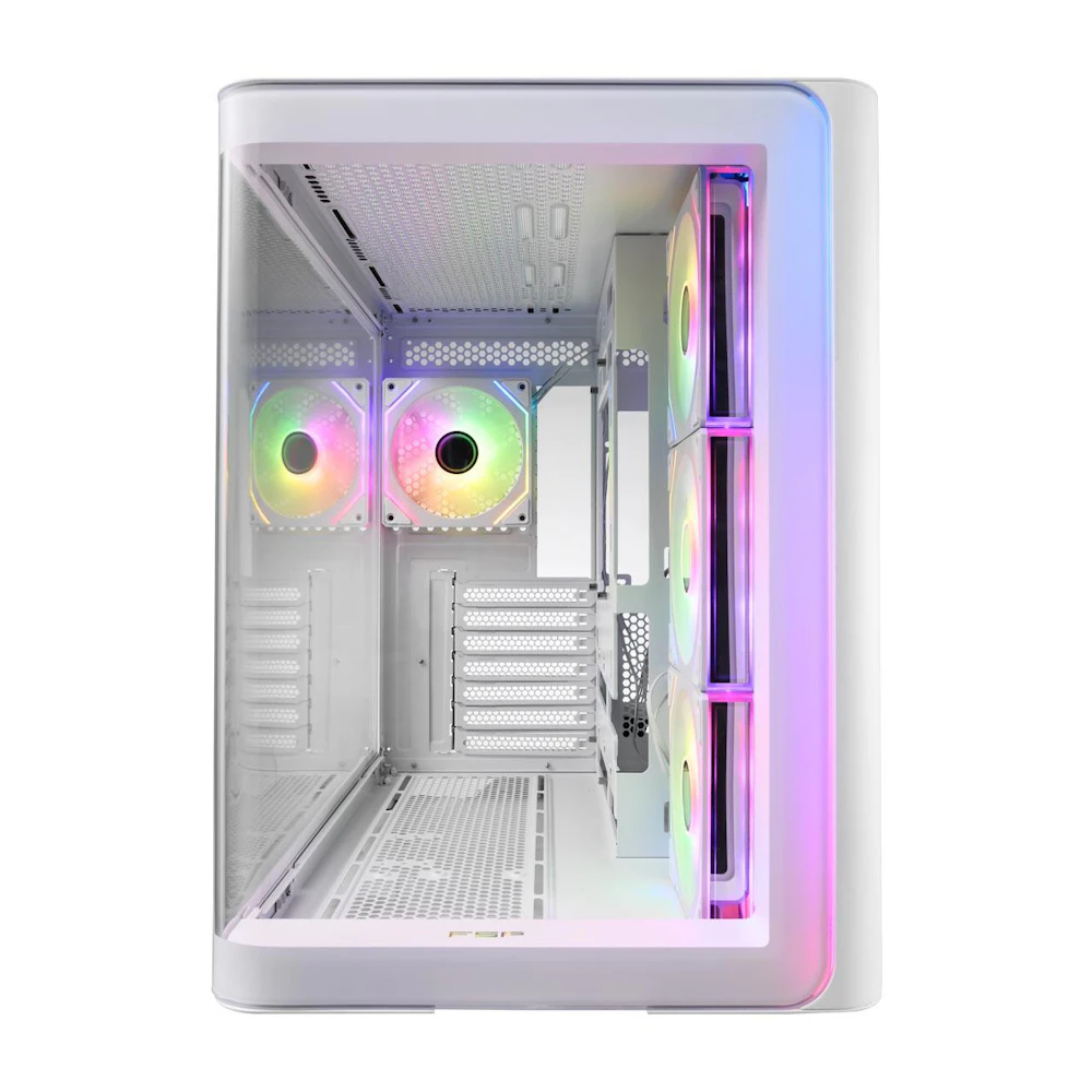 A large main feature product image of FSP M580 ZenFAN Edition - Mid Tower Dual-Chamber Case (White)