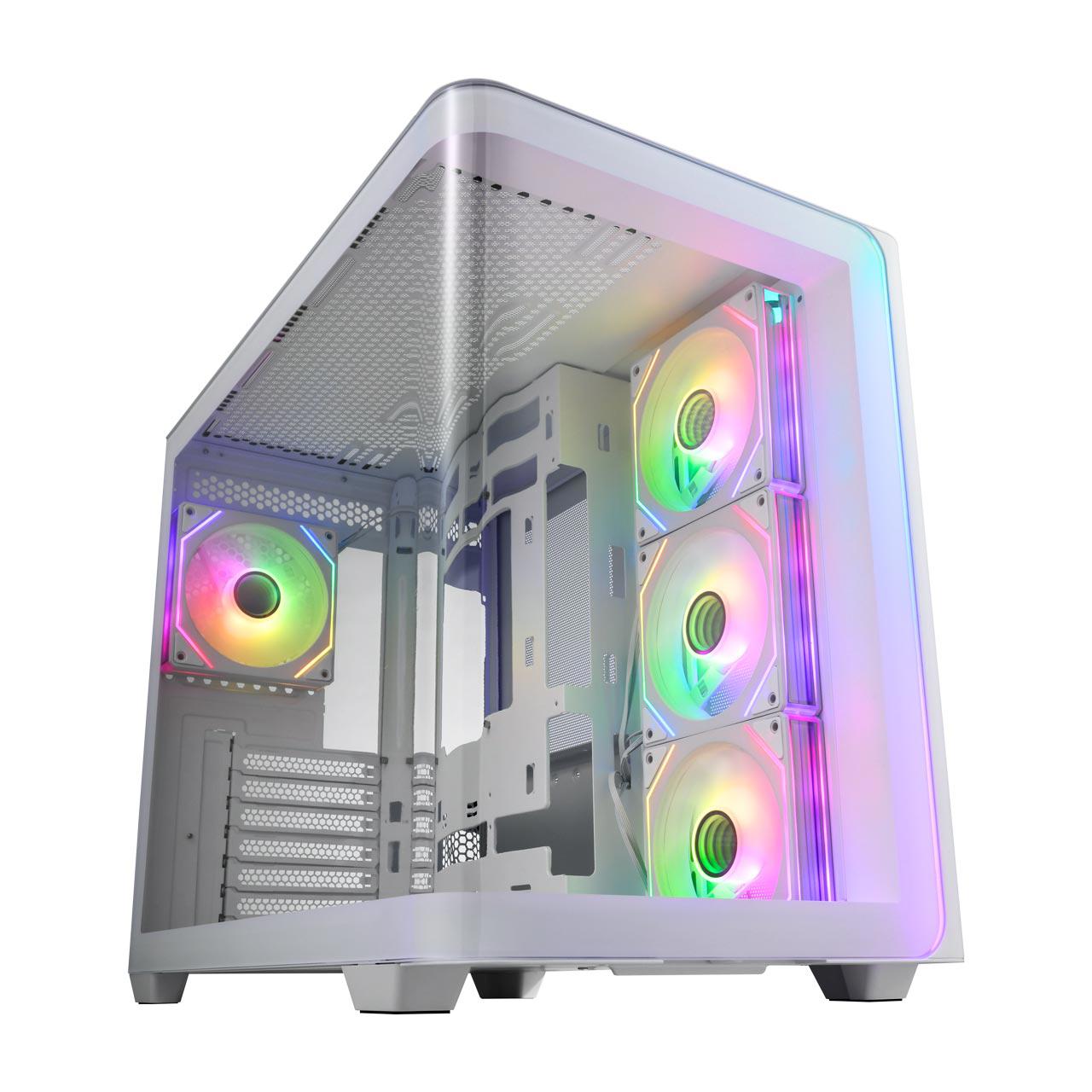 A large main feature product image of FSP M580 ZenFAN Edition - Mid Tower Dual-Chamber Case (White)