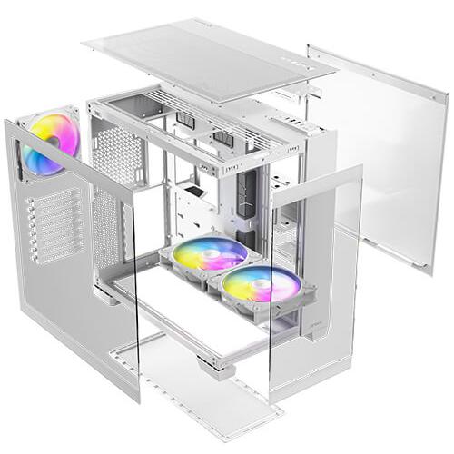 A large main feature product image of EX-DEMO Antec C8 ARGB - Tempered Glass Full Tower Case (White)