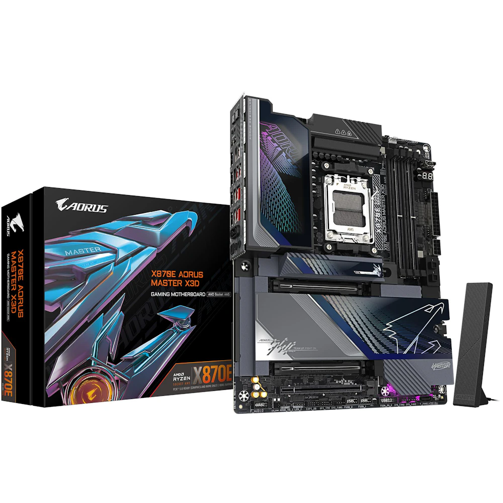 Gigabyte X870E AORUS MASTER X3D AM5 ATX Desktop Motherboard