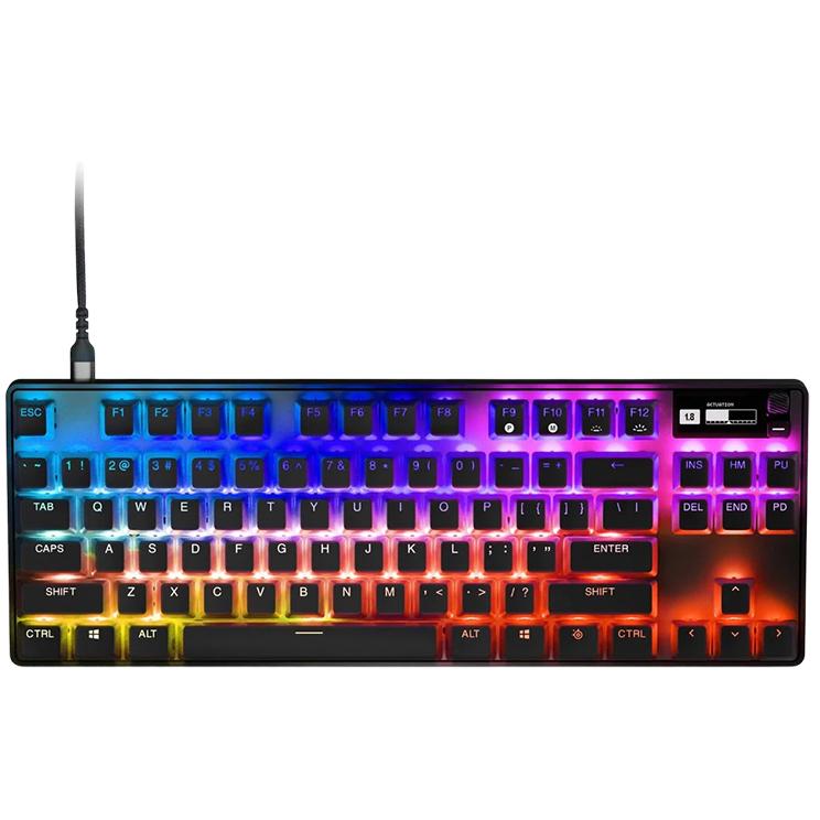A large main feature product image of EX-DEMO SteelSeries Apex Pro TKL 2023 - Gaming Keyboard (OptiPoint Switch)