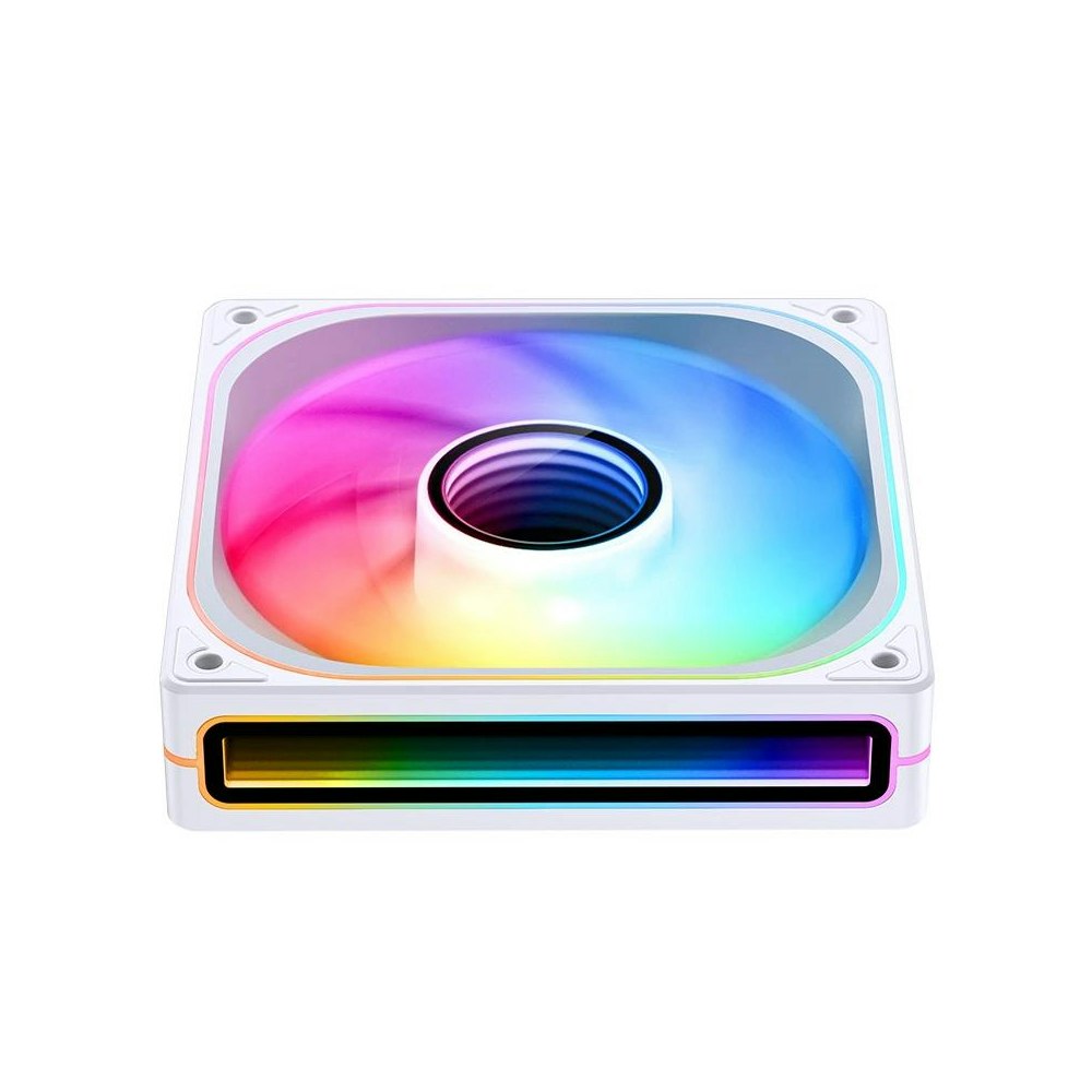 A large main feature product image of Jonsbo ZB-120 ARGB 120x120mm PWM Reverse Blade Single Fan Module (White)