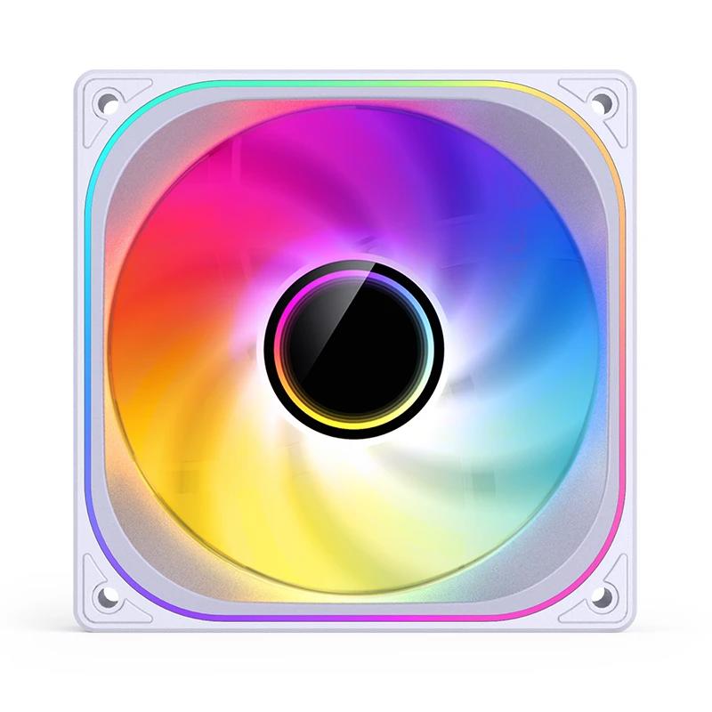 A large main feature product image of Jonsbo ZB-120 ARGB 120x120mm PWM Reverse Blade Single Fan Module (White)