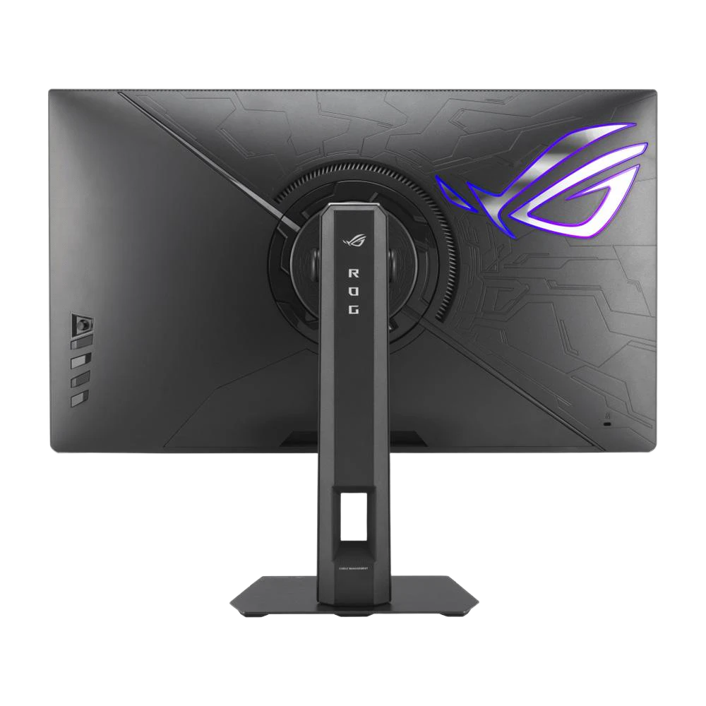 A large main feature product image of ASUS ROG Strix 5K XG27JCG - 27" 2880p 180Hz/1440p 330Hz 0.3ms Dual Mode Fast-IPS Gaming Monitor