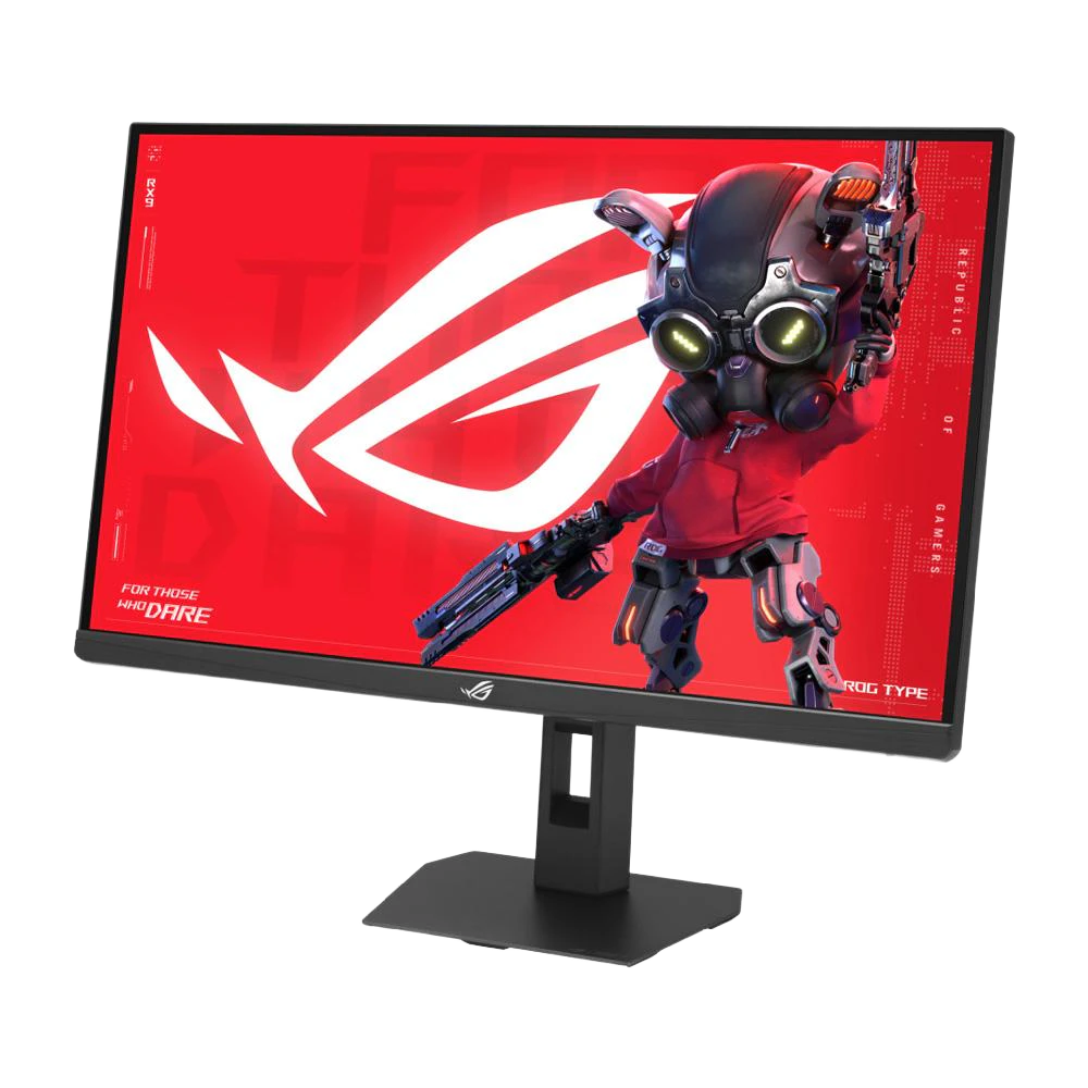A large main feature product image of ASUS ROG Strix 5K XG27JCG - 27" 2880p 180Hz/1440p 330Hz 0.3ms Dual Mode Fast-IPS Gaming Monitor