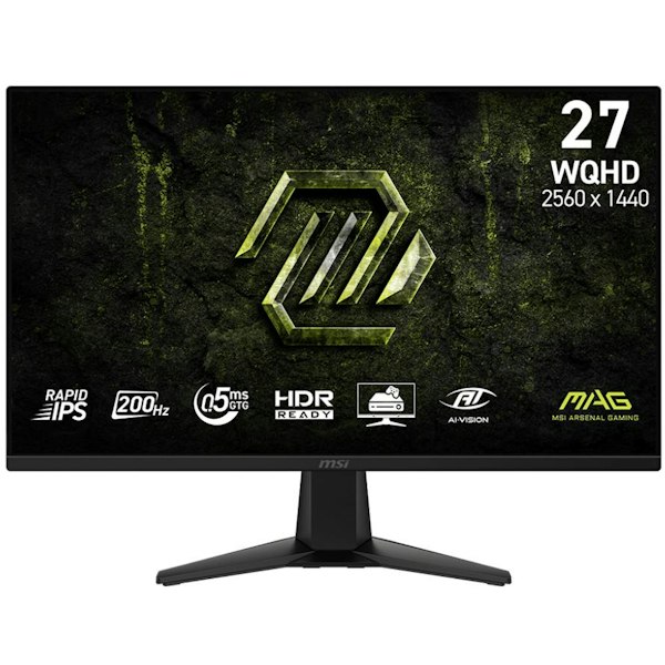 MSI MAG 27in WQHD Rapid IPS 200Hz FreeSync Premium Gaming Monitor