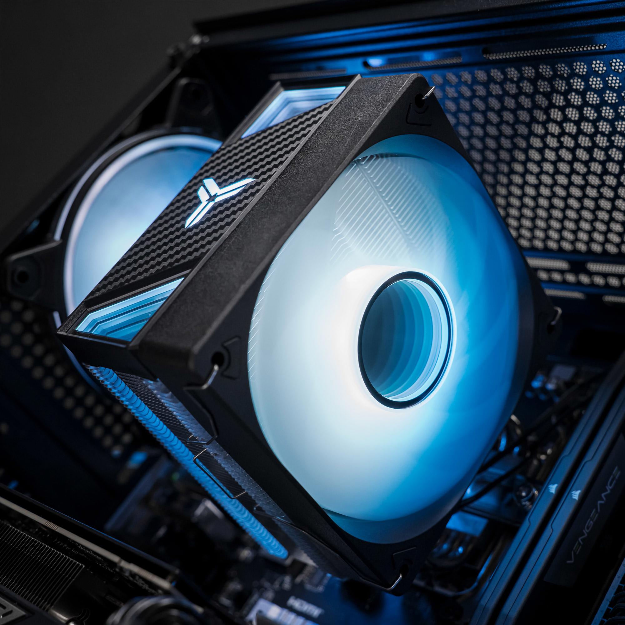 A large main feature product image of PLE Anchor RTX 5070 Ti Prebuilt Ready To Go Gaming PC