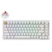 A product image of Keychron J2 - 75% QMK RGB Wireless Hot-Swappable Mechanical Keyboard - White (Keychron Super Red Switch)