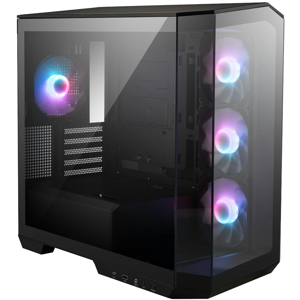 A large main feature product image of EX-DEMO MSI MAG PANO M100R PZ mATX Tower Case - Black