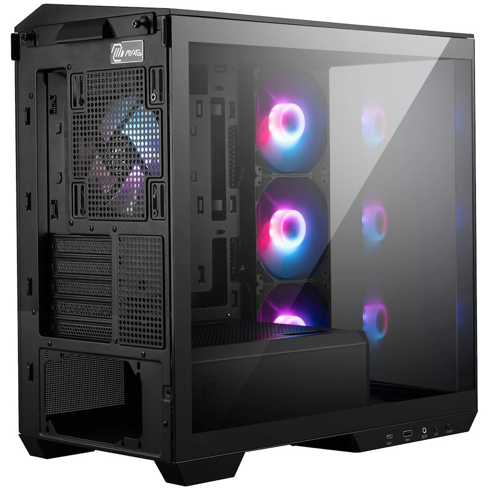 A large main feature product image of EX-DEMO MSI MAG PANO M100R PZ mATX Tower Case - Black