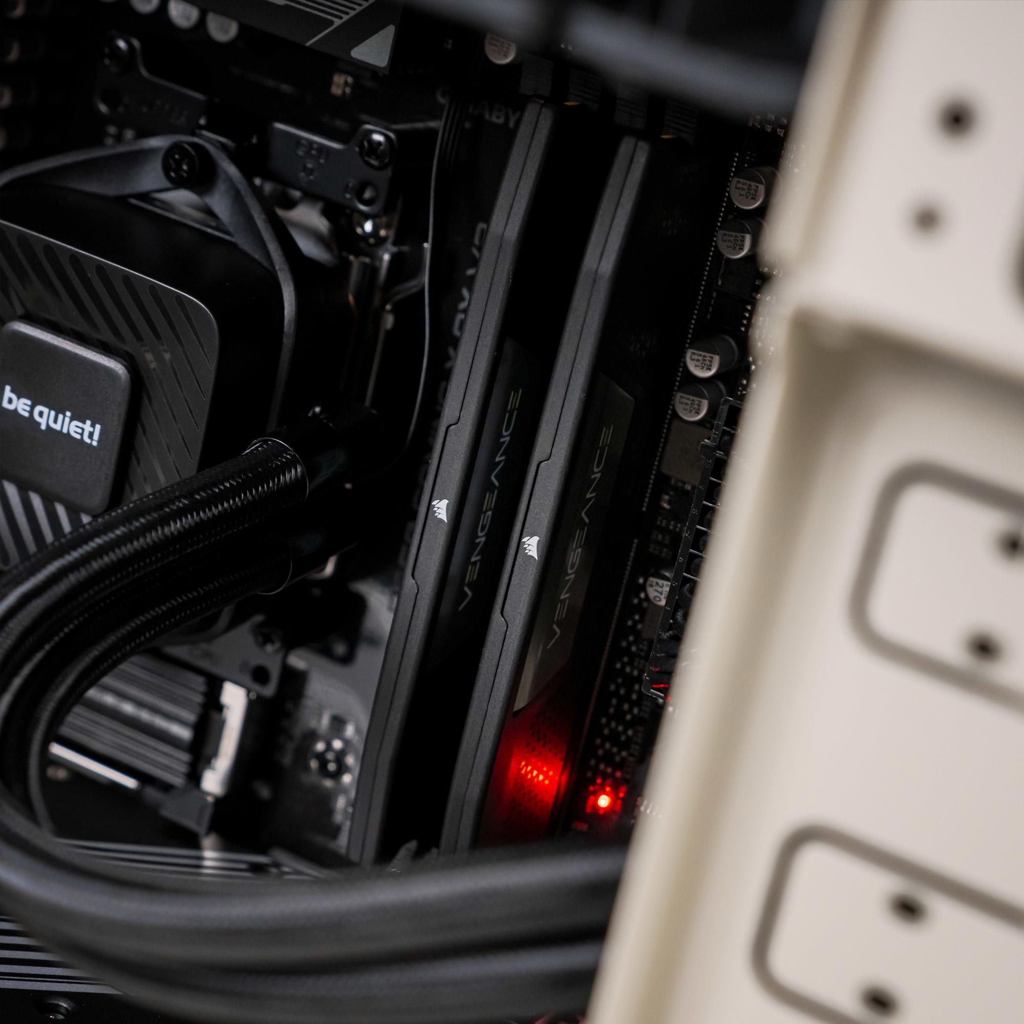 A large main feature product image of PLE Sleeper RTX 5080 Prebuilt Ready To Go Gaming PC