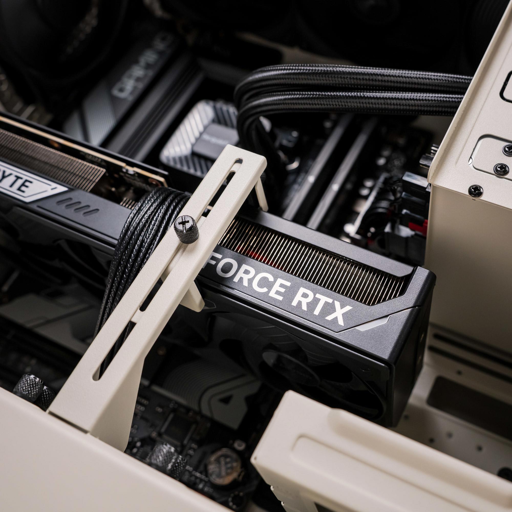 A large main feature product image of PLE Sleeper RTX 5080 Prebuilt Ready To Go Gaming PC