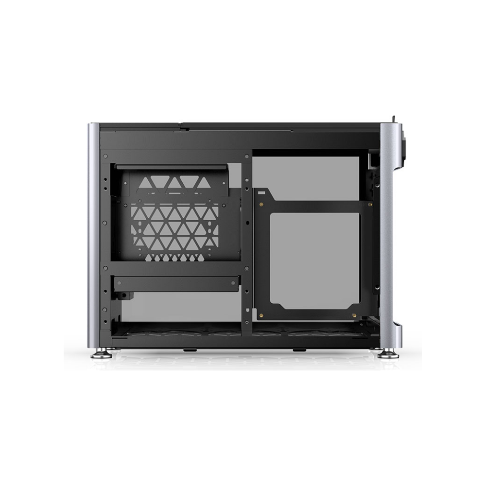 A large main feature product image of EX-DEMO Jonsplus Pure i100 Pro 26L Compact Mini-ITX Case (Silver)