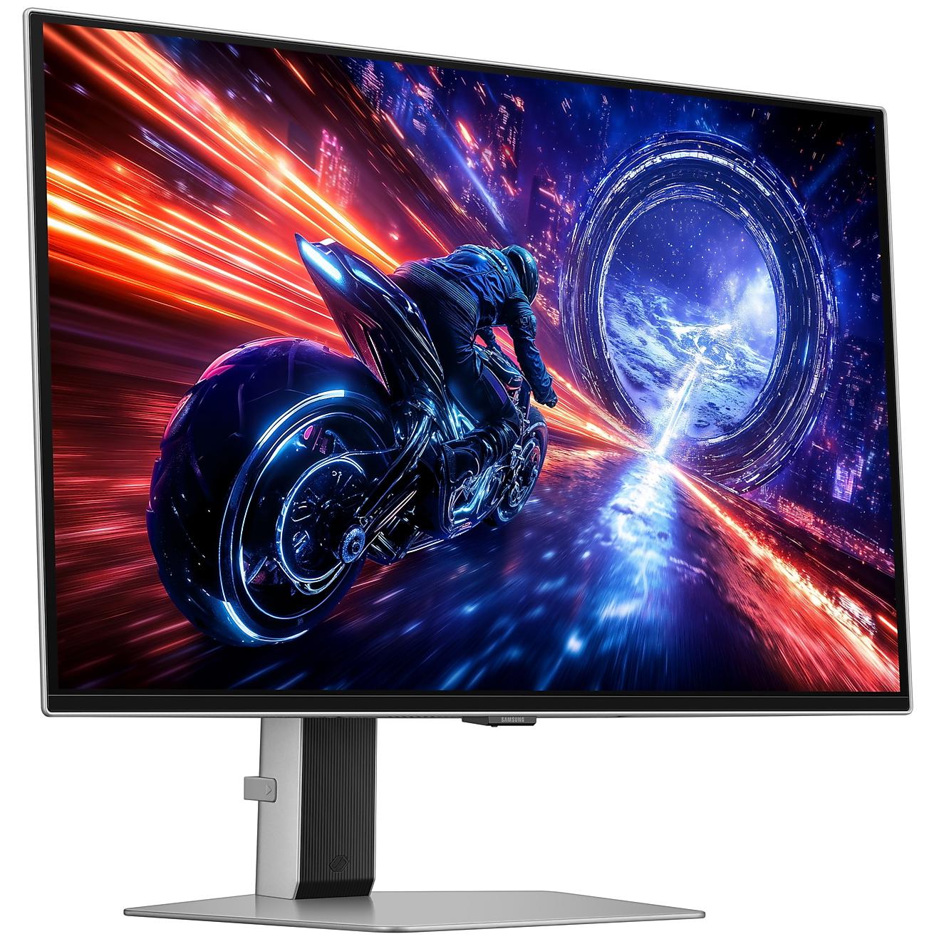 A large main feature product image of EX-DEMO Samsung Odyssey OLED G6 G60SF - 27" 1440p 500Hz 0.03ms Gaming Monitor