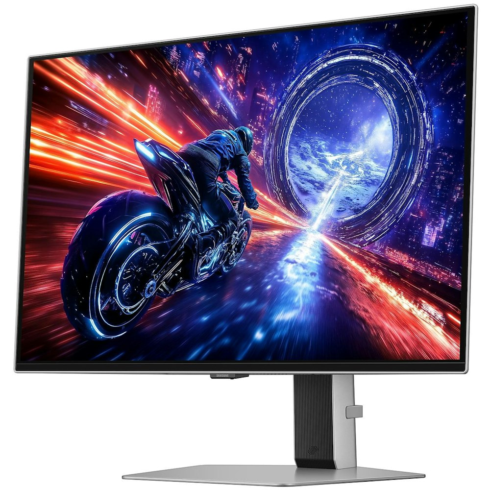 A large main feature product image of EX-DEMO Samsung Odyssey OLED G6 G60SF - 27" 1440p 500Hz 0.03ms Gaming Monitor