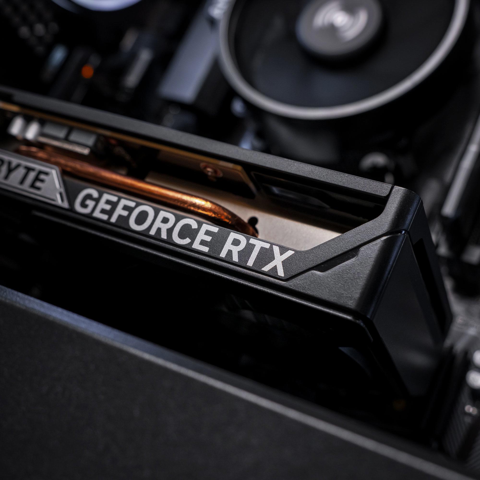 A large main feature product image of PLE Onyx RTX 5050 Prebuilt Ready To Go Gaming PC