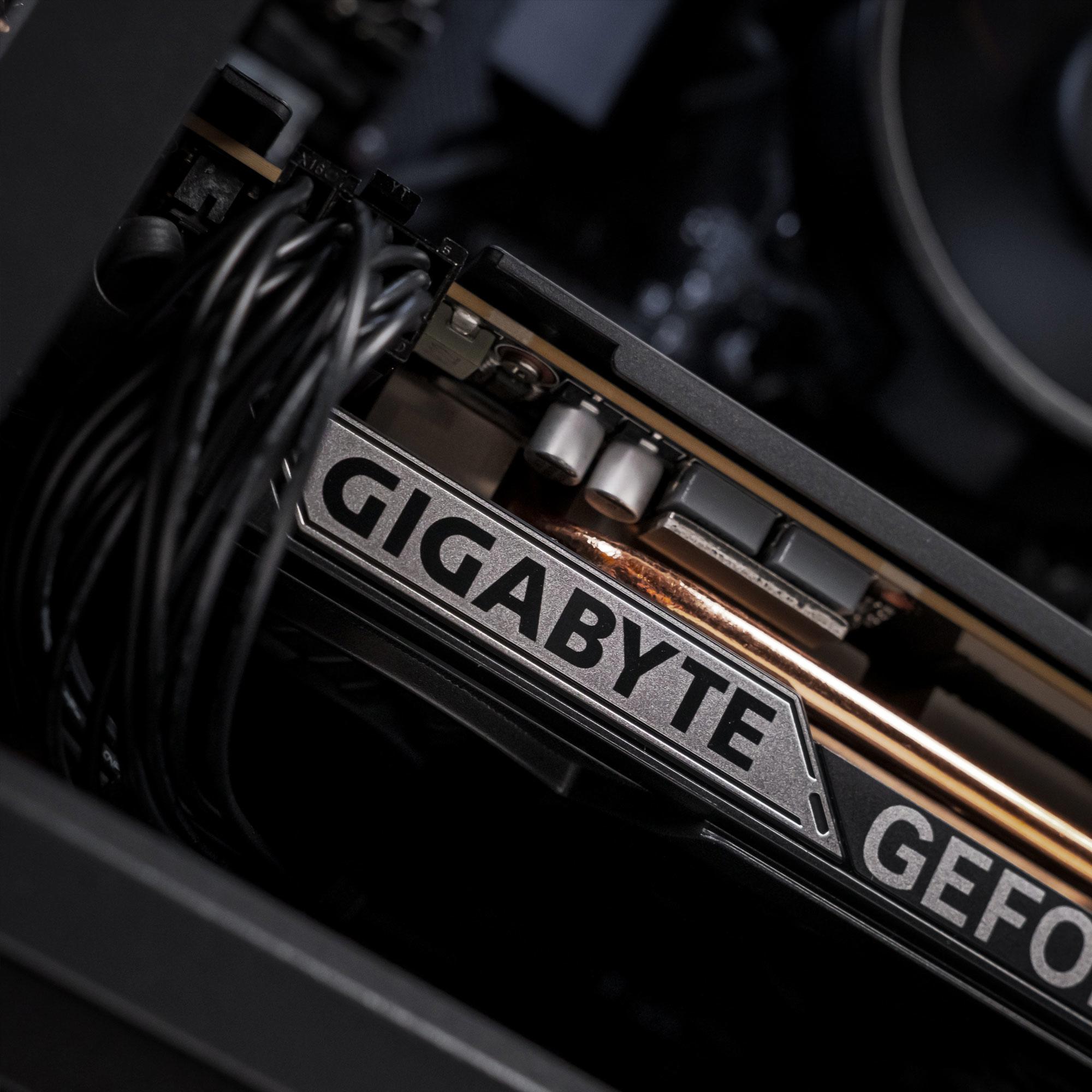 A large main feature product image of PLE Onyx RTX 5050 Prebuilt Ready To Go Gaming PC