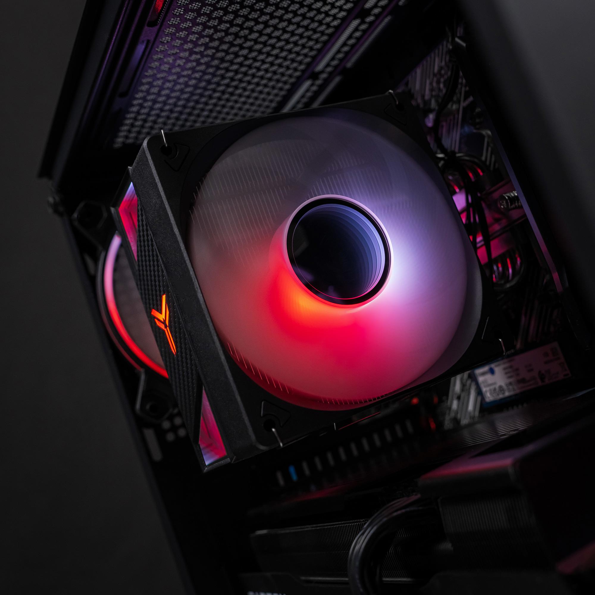 A large main feature product image of PLE Trooper RX 9070 Prebuilt Ready To Go Gaming PC