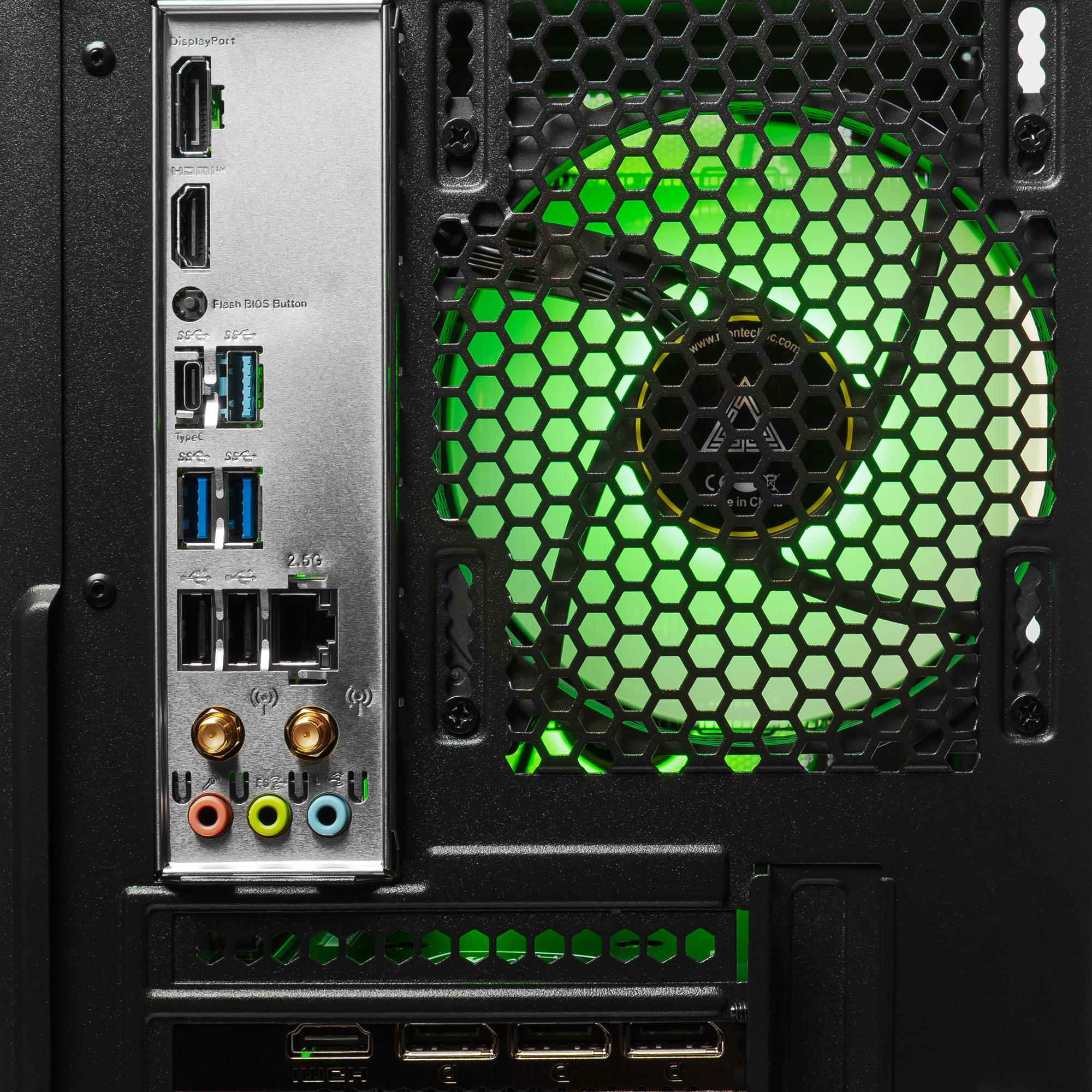 A large main feature product image of PLE Cauldron RTX 5060 Ti Prebuilt Ready To Go Gaming PC